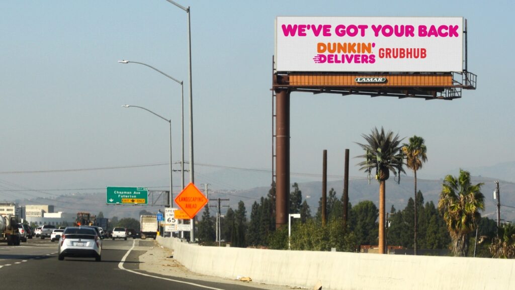 dunkin donuts and grubhub billboard 1024x577 1