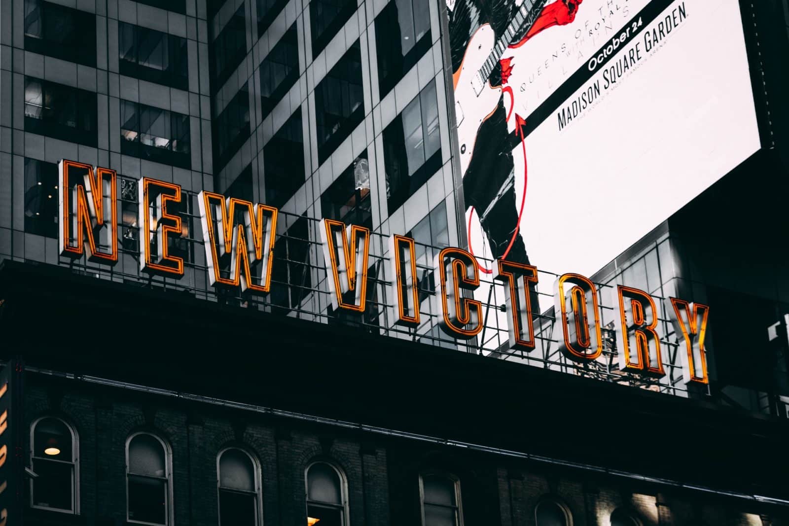 low angle photography of new victory sign below madison 2174722