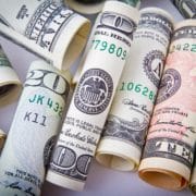 rolled 20 u s dollar bill 164527