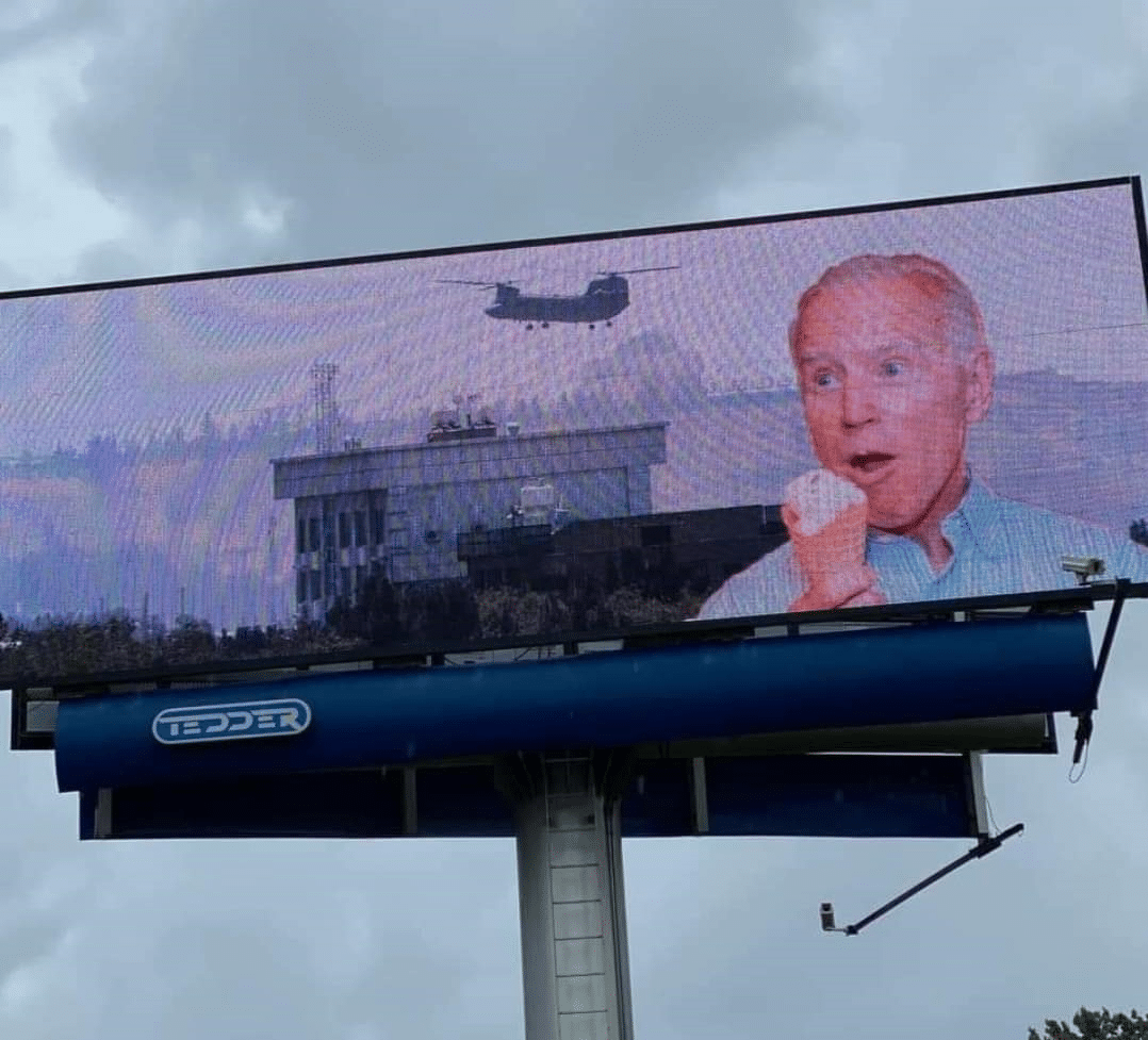 biden takes licking on billboards