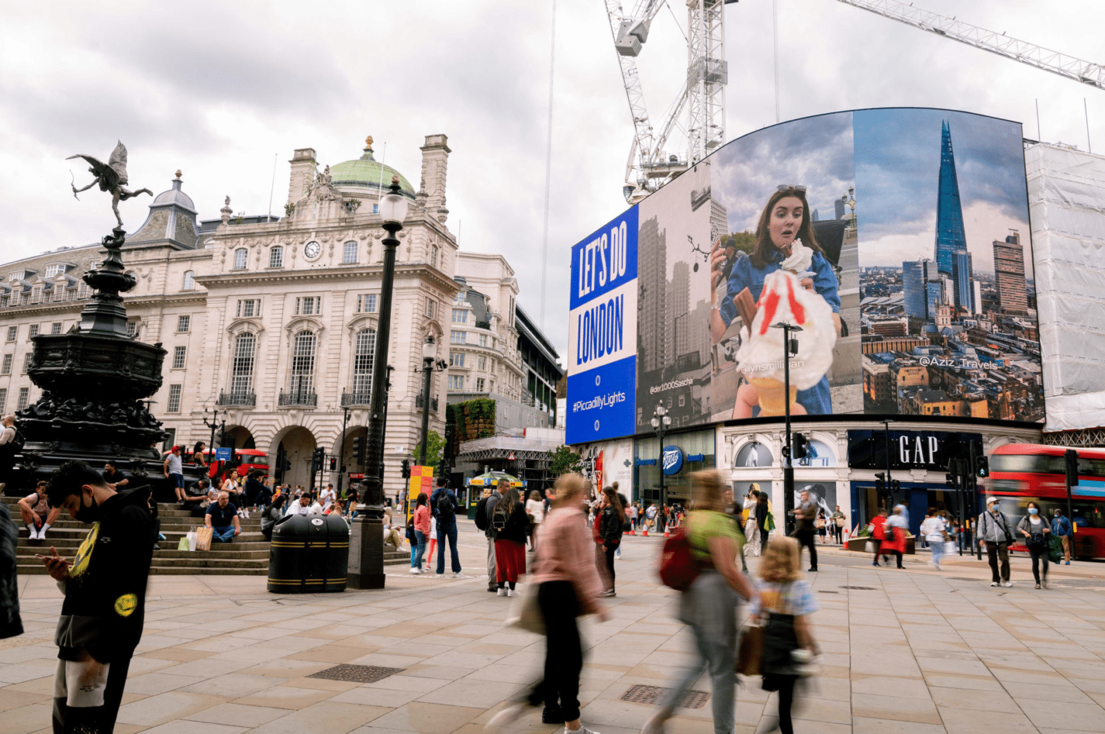 new logo adopts the blue hue of the piccadilly tube line