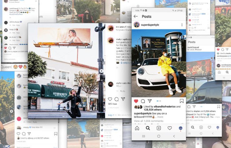 instagrams and billboards