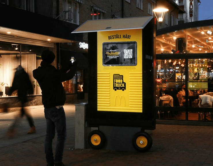 mcdonalds converts dooh billboards into digital food trucks