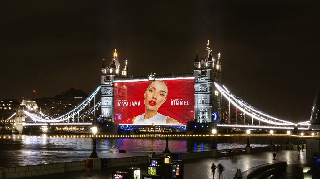 rimmel makes london look twice at holographic bridge takeover