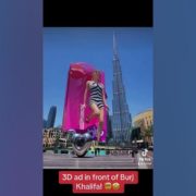 barbie movie 3d advertisement in dubai