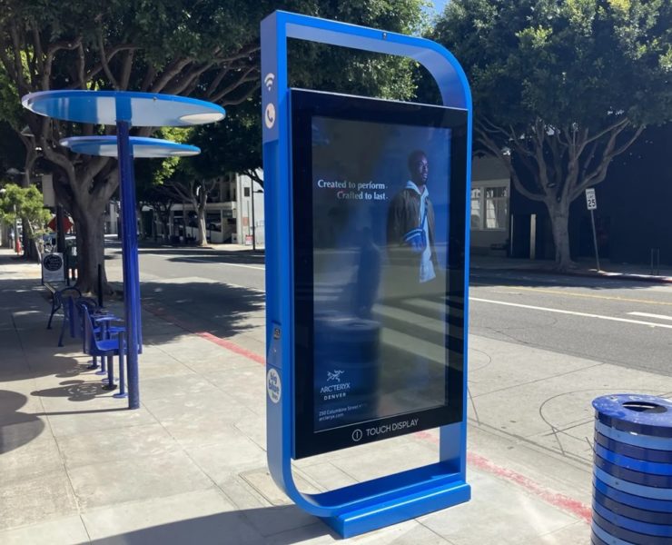 city officially unveils first fully functional street placed wayfinder kiosk