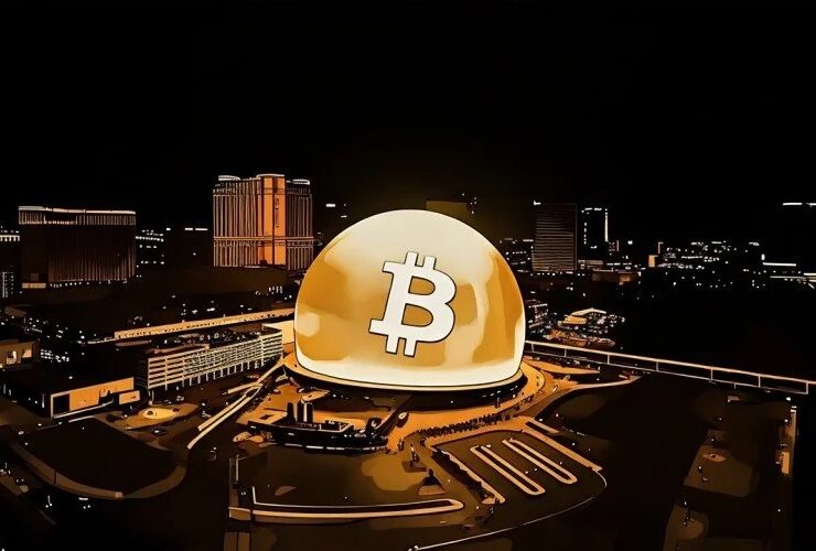 bitcoin lights up the las vegas sphere a spectacular