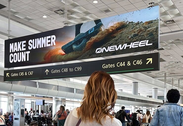 onewheels airport ooh ad