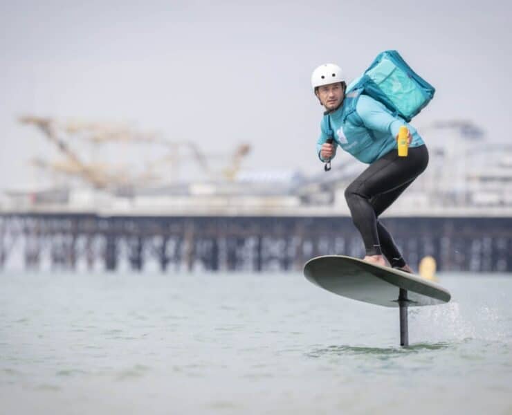 deliveroo trial the first ever surfboard delivery service