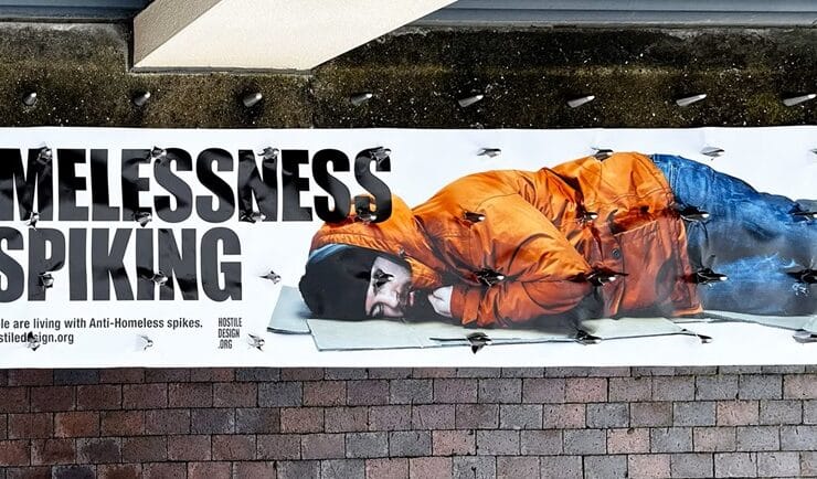 visceral campaign calls out anti homeless spikes