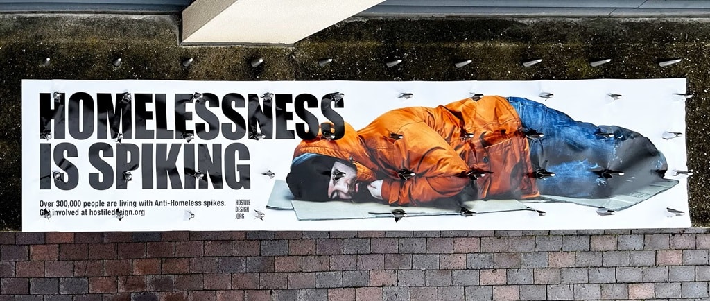 visceral campaign calls out anti homeless spikes