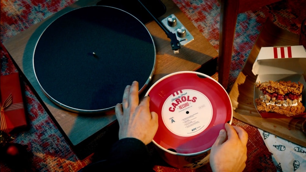 kfc canada turns chicken bucket lids into limited edition holiday vinyl records