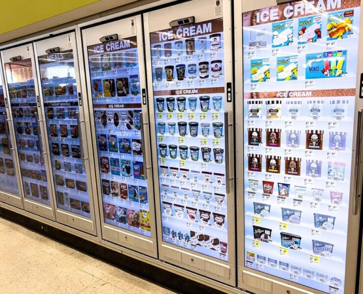 functioning cooler screens smart doors once featured at a walgreens store in sacramento california