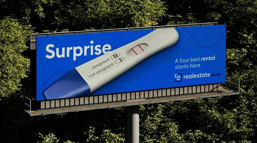 realestate nz billboard surprise