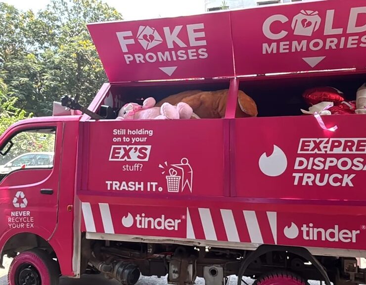 tinders latest campaign lets you clear out emotional clutter with a trash truck1
