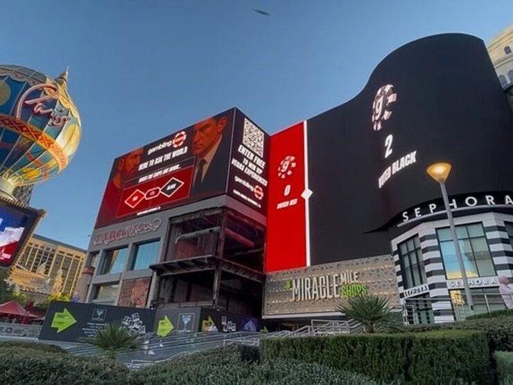 gambling.com launches live red or black vote billboard on the las vegas strip