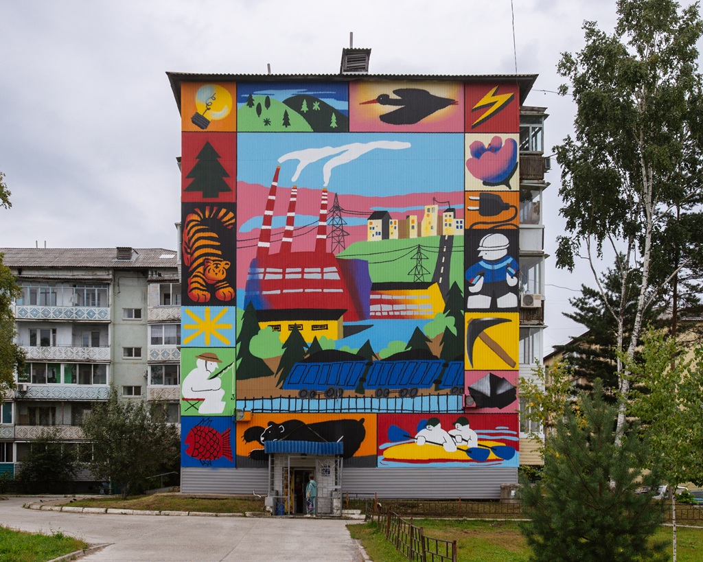 В паблик-арт фестивале «Смена» приняли участие 20 художников 4 luchegorsk irina strelnikova