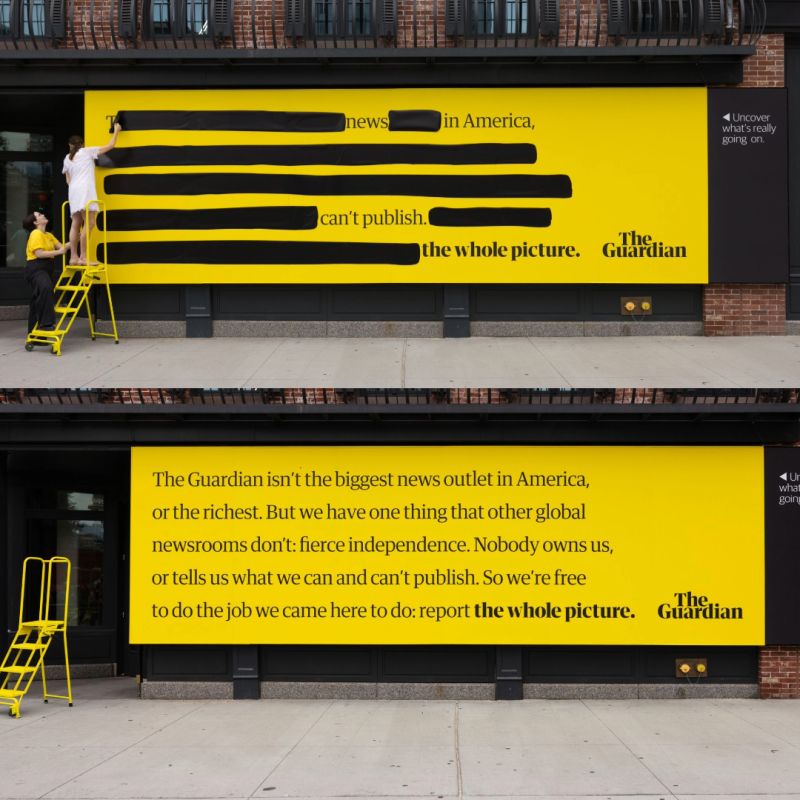 10 лучших рекламных щитов 2025 года* 4 3 the guardian tackles media censorship in the u.s