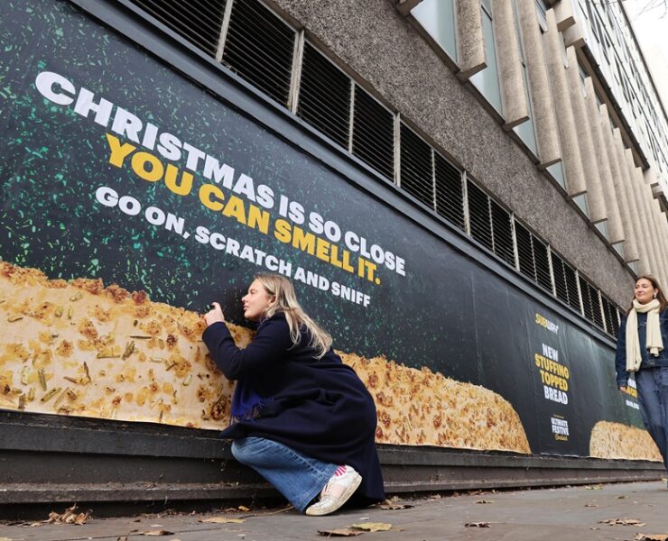 stuffing scented billboard unveiled in london