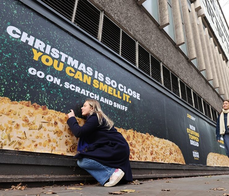 stuffing scented billboard unveiled in london