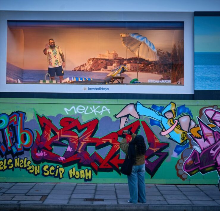 joe marler lounges in living billboard famous campaigns