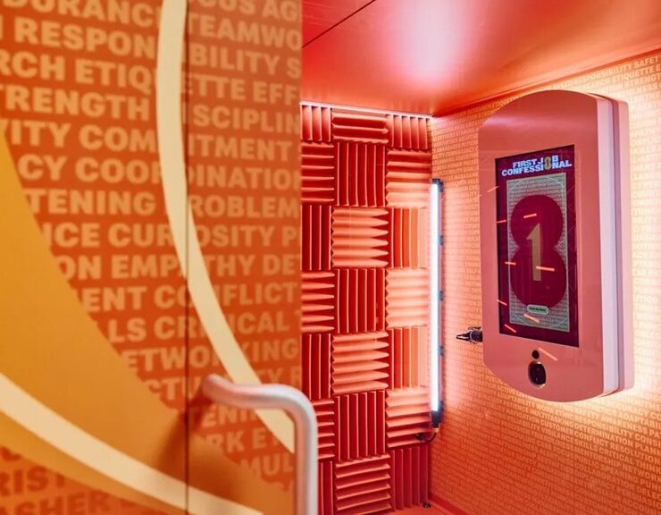 first job confessional booth interior