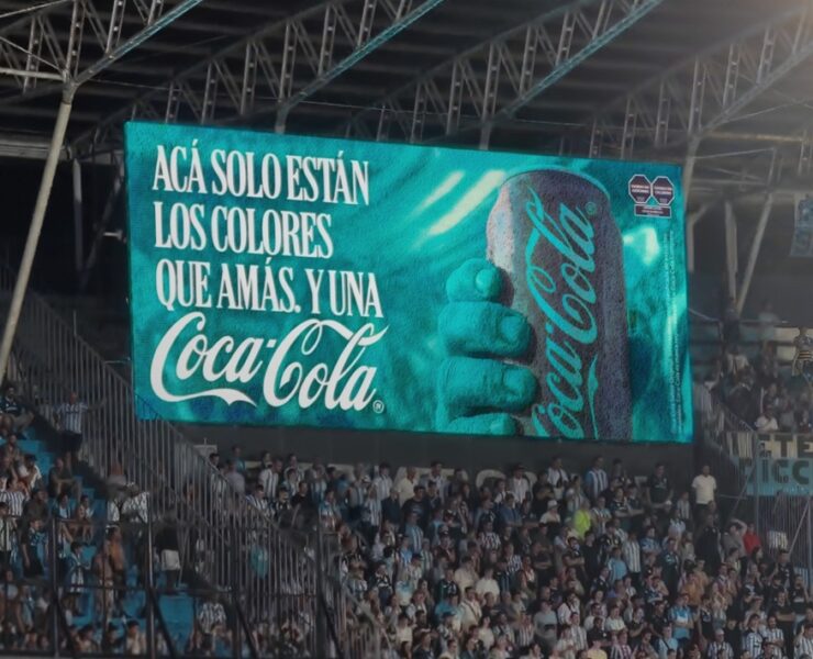 coca cola finds a way into football stadiums where red is off limits