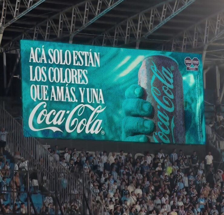 coca cola finds a way into football stadiums where red is off limits