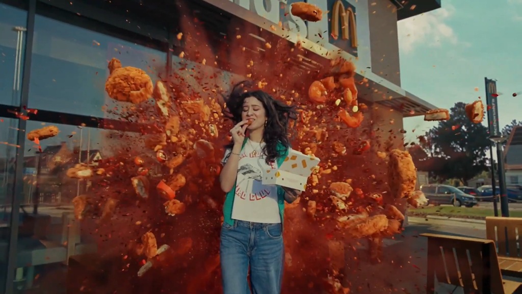 mcdonalds belgium turns first bites into fireworks with ‘chick a boom