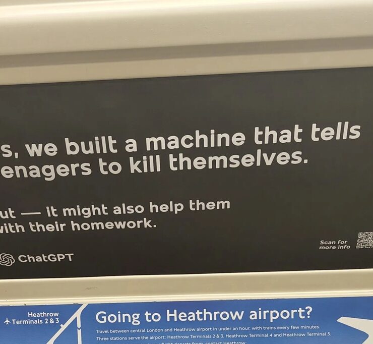 fake openai ads appear on subway