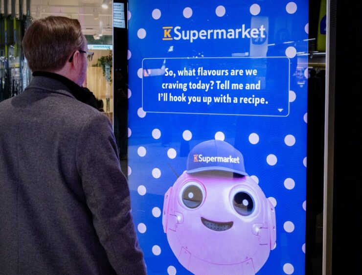 finland debuts what may be the worlds first public conversational digital display. powered by ai built for cooking