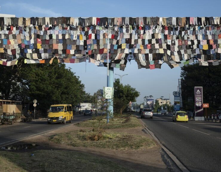 ghana artists billboard campaign takes aim at fast fashion fallout