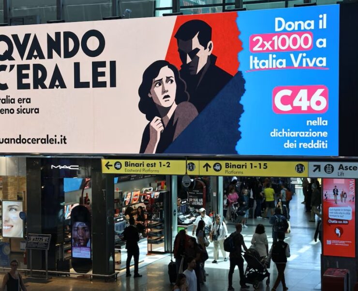 mussolini themed ads against meloni spark political row in italy
