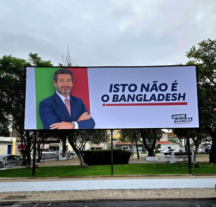 portuguese far right leaders billboard stating this is not bangladesh sparks outrage