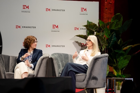 kelly kavanagh and jennifer glass speaking at emarketers ad buyer strategies summit