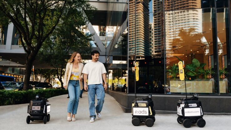 robot.com launches r ads redefining out of home advertising with its autonomous robot media network