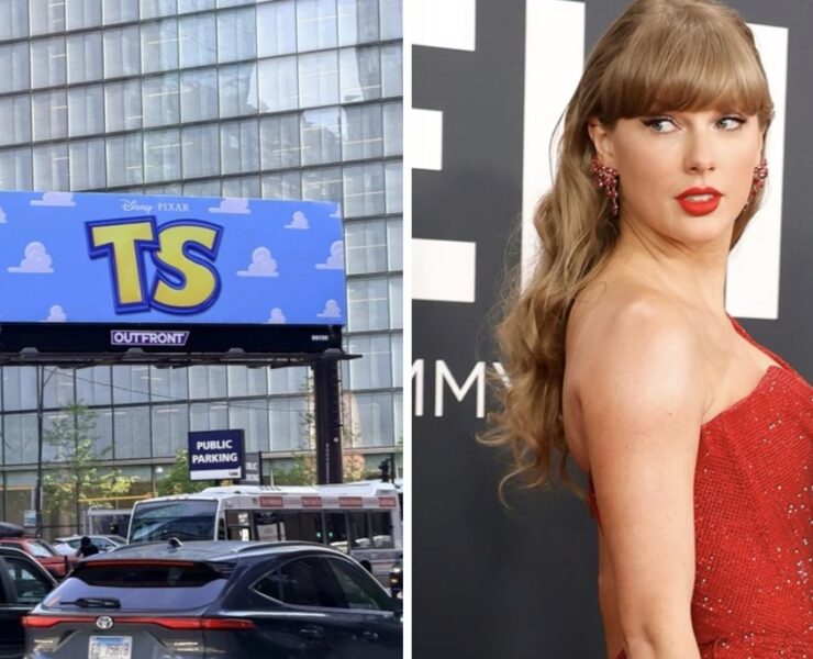 taylor swift ‘toy story billboard appears reigniting rumors of singers involvement in movie