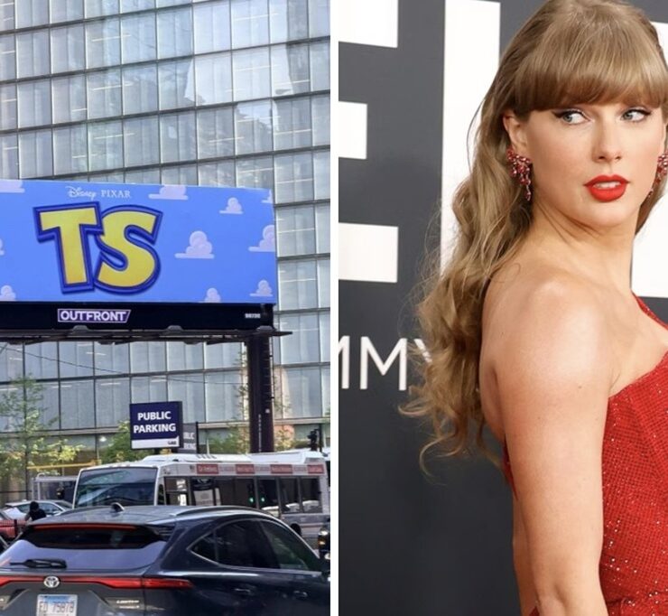 taylor swift ‘toy story billboard appears reigniting rumors of singers involvement in movie
