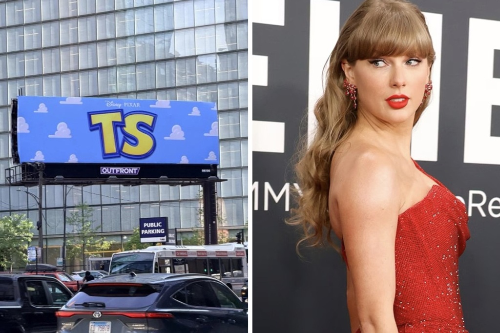 taylor swift ‘toy story billboard appears reigniting rumors of singers involvement in movie