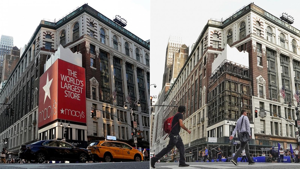 Красная сумка исчезла. Что скрывалось за ней 100 лет? 2 beloved macys red shopping bag billboard in herald square taken down after decades