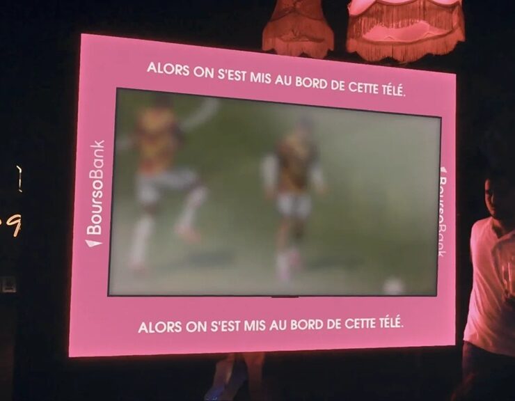 boursobank turns bar televisions into pitch side style ad boards
