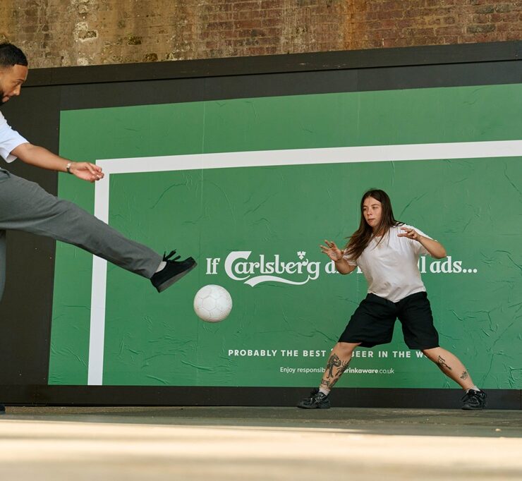 carlsberg launches ‘goal posters to celebrate football
