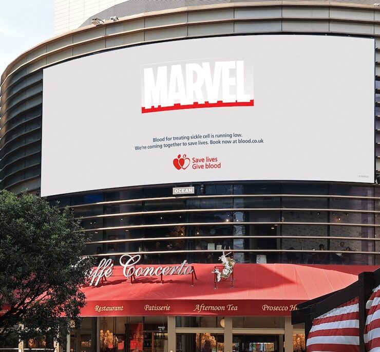 nhs blood and transplant drains iconic logos to spotlight blood shortage