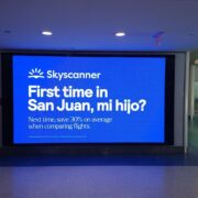 skyscanner billboard turns viral tiktok lyric into airport advice