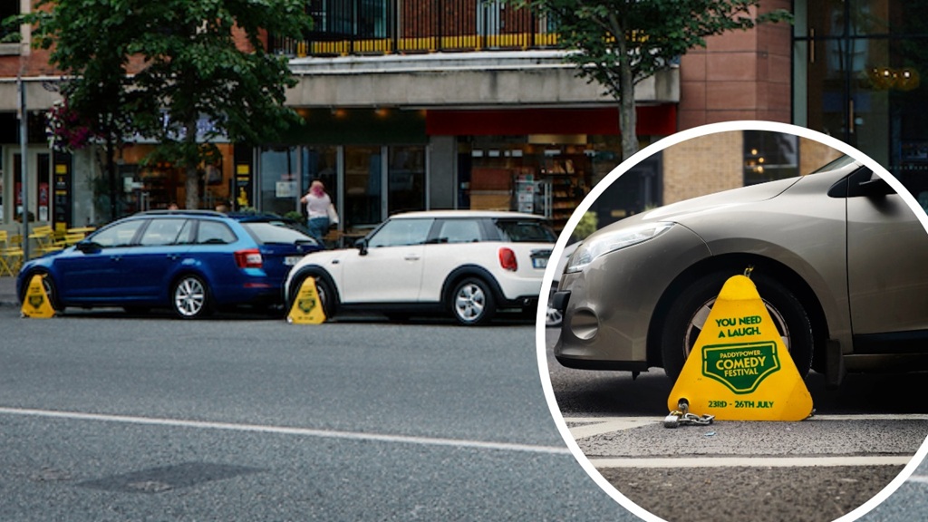 paddy power turns dublins dreaded wheel clamps into comedy billboards